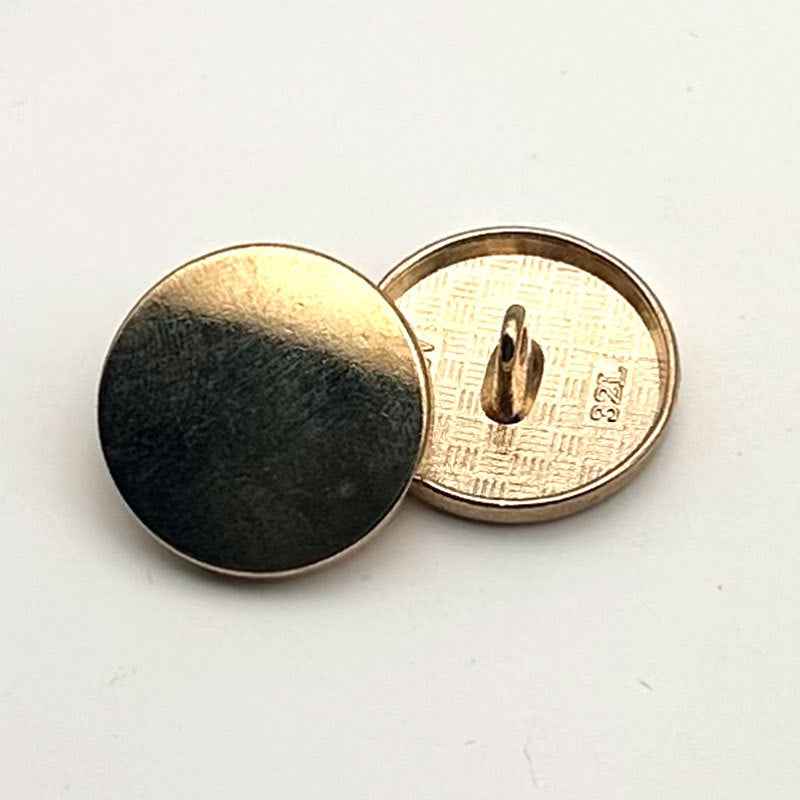 1 Inch Round Flat Metal Shank Buttons for Women's Coat 20PCS Rose Gold