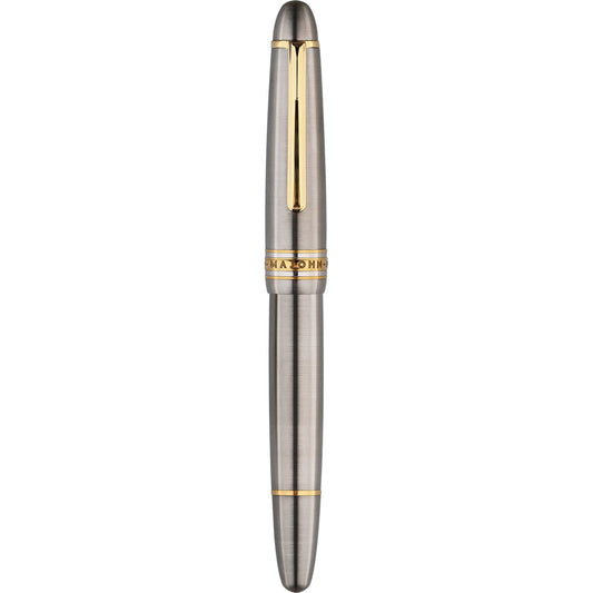 MAJOHN Titanium Alloy 136 Piston Fountain Pen | Brushed or Hammered Finish Brushed