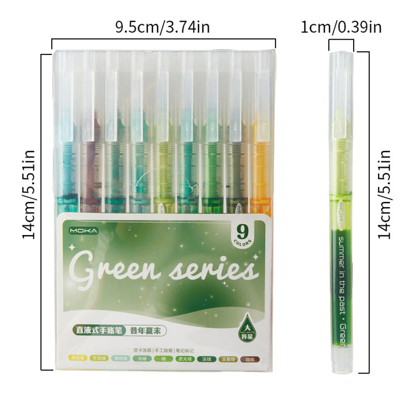 36-Color Liquid Rollerball Pen Set 0.5mm for Note Taking Sketching
