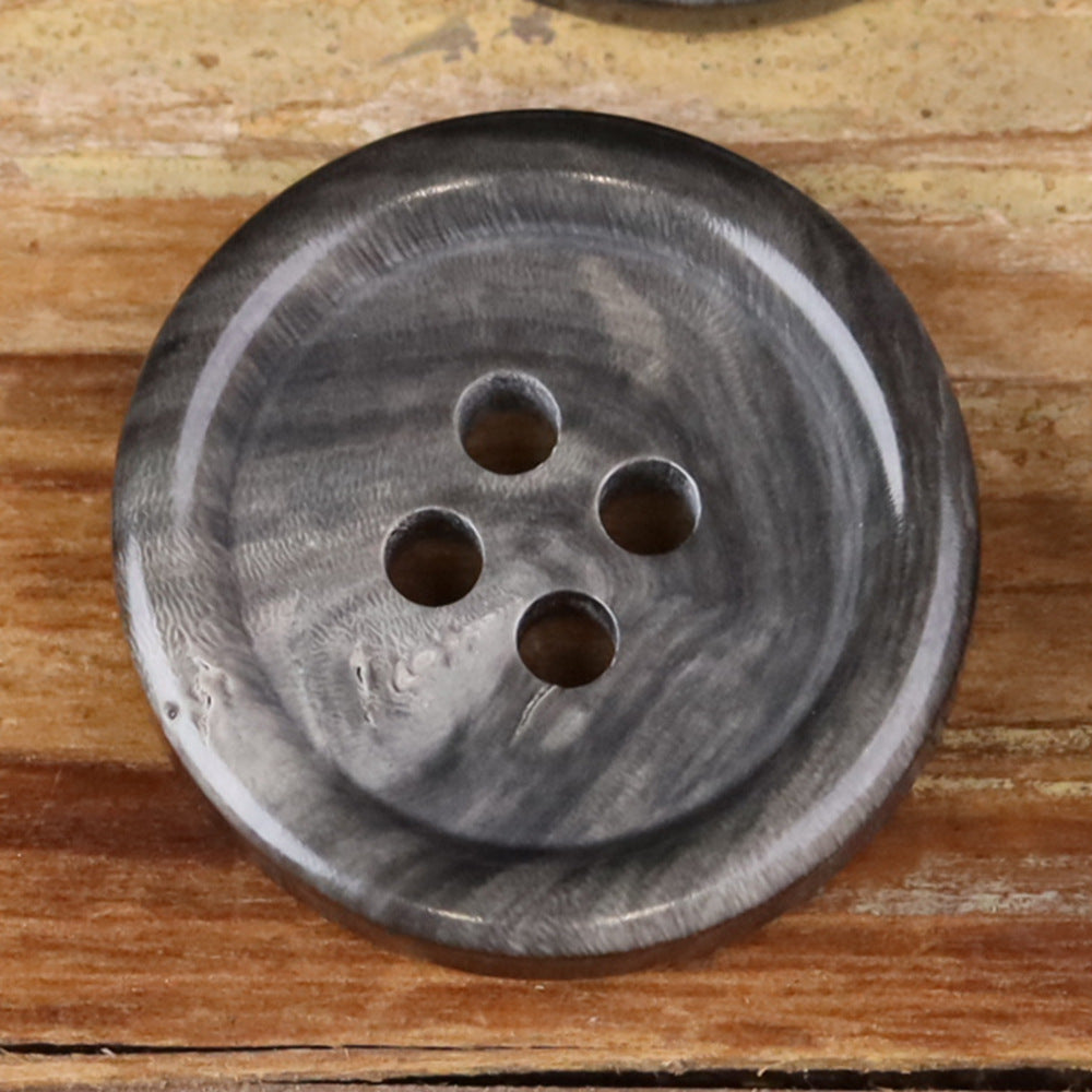 Black Natural Handmade Horn Buttons 4-Hole for Coat & Jacket | Pack of 20 6