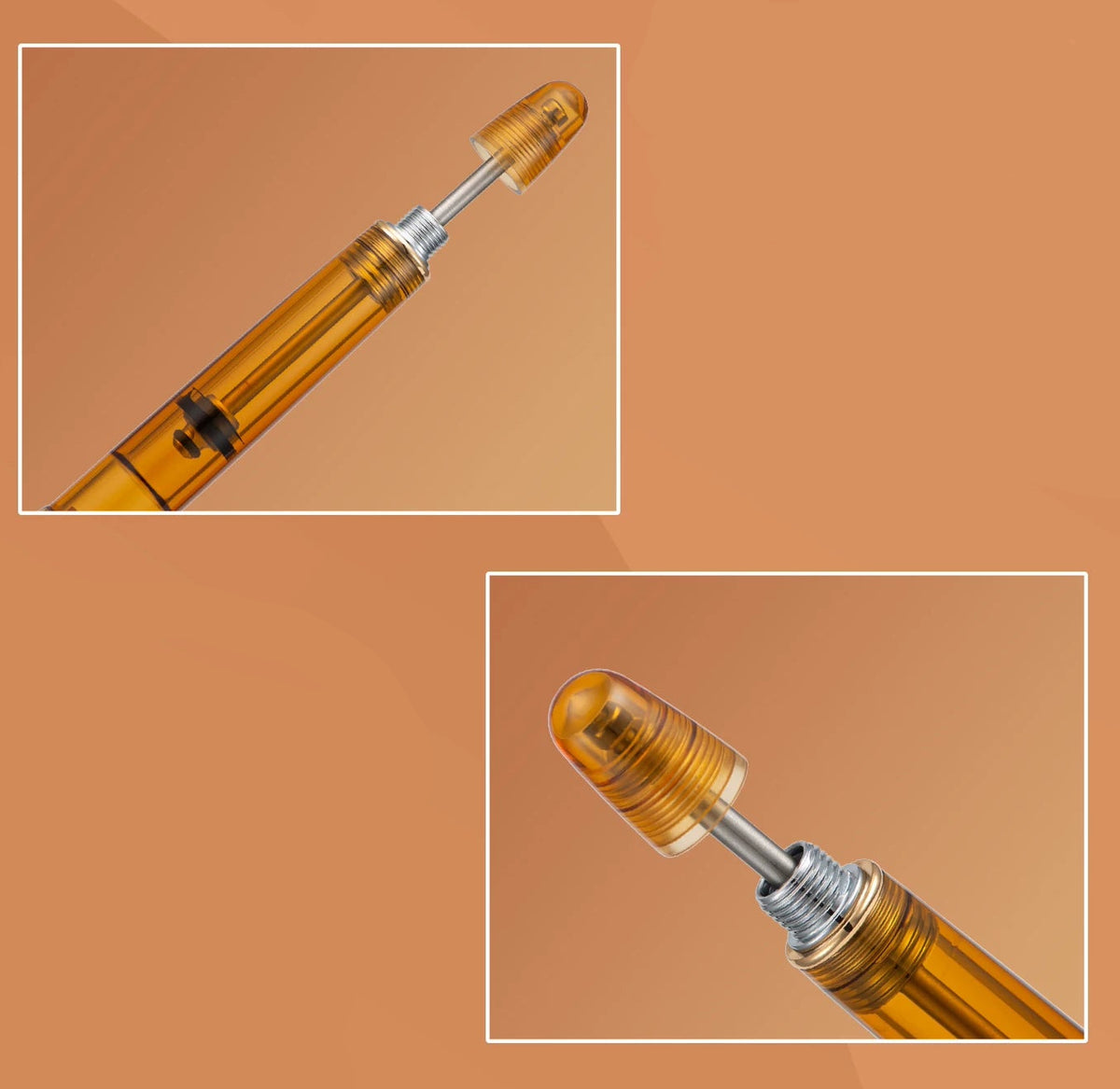 Asvine V126 Frosted Transparent Acrylic Fountain Pen | Vacuum Filling | Ink-View Barrel