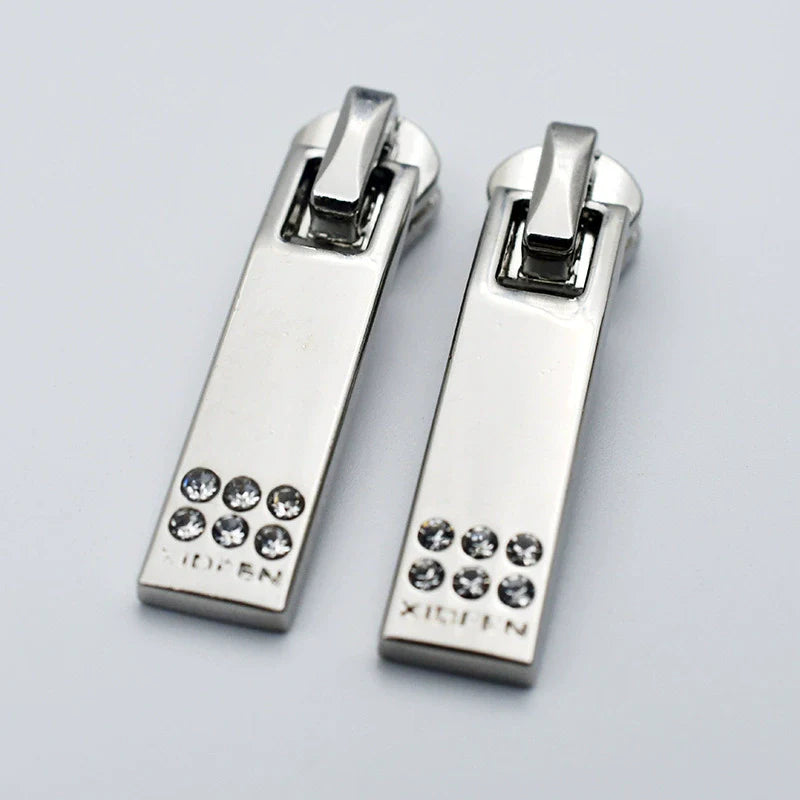 #3 Gold and Silver Metal outdoor gear Zipper Pulls 10pcs 2