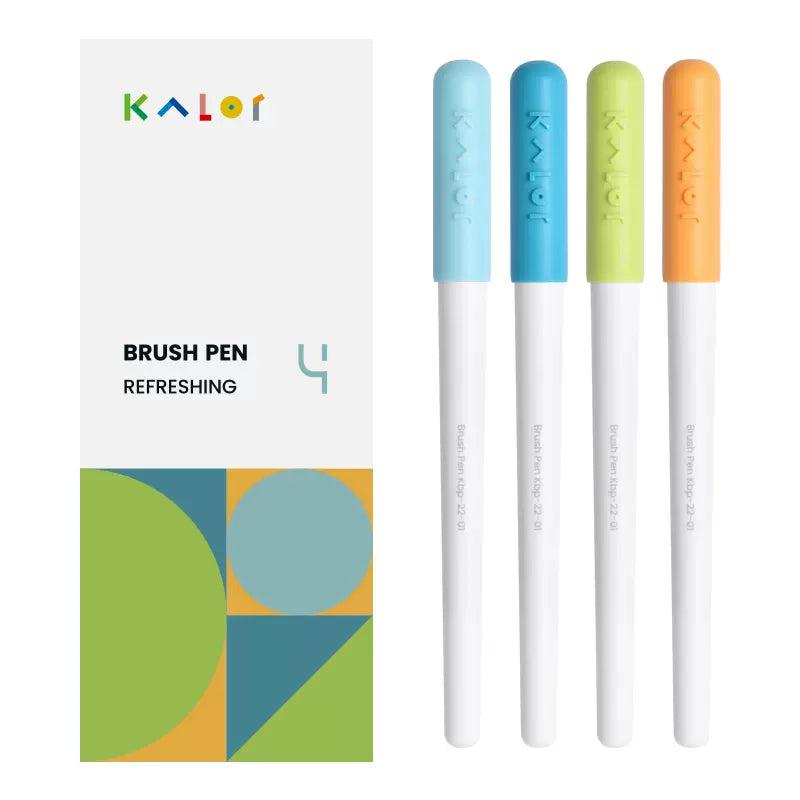 Kalor Pinselstift zum Zeichnen – Hart – 4-Farben-Set