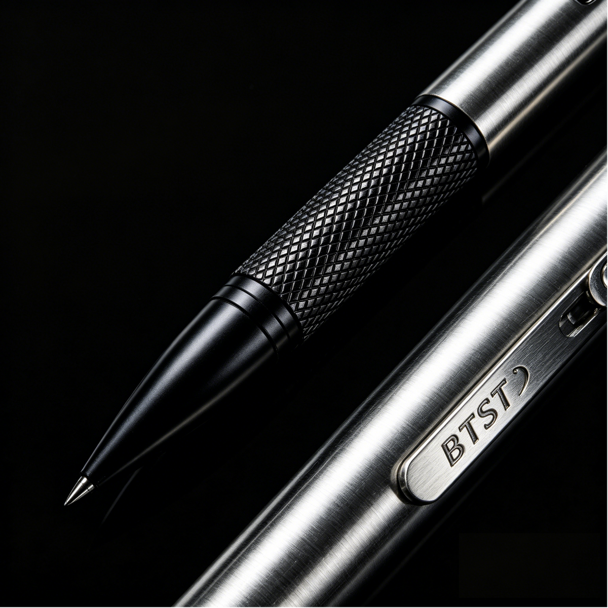 BTST Classic All-Metal Ballpoint Pen Twist Retractable,0.7mm Black Ink