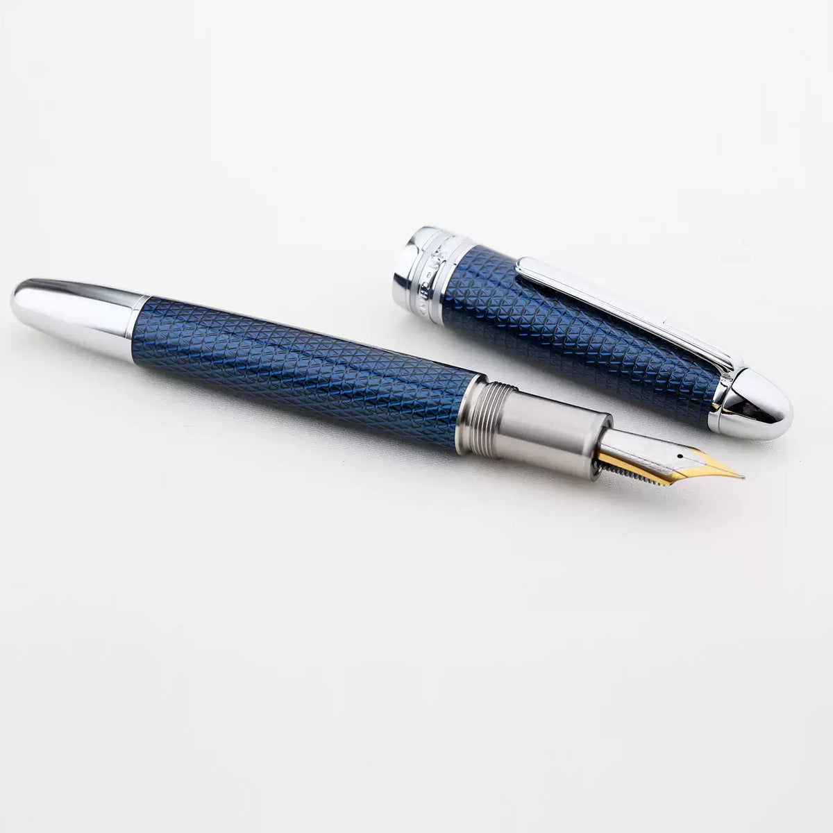MAJOHN P136 Piston Fountain Pen | Twilight Blue Resin & Metal Body,Premium Gift