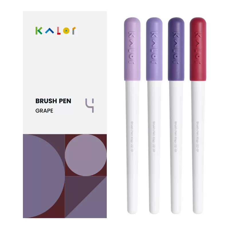 Kalor Pinselstift zum Zeichnen – Hart – 4-Farben-Set