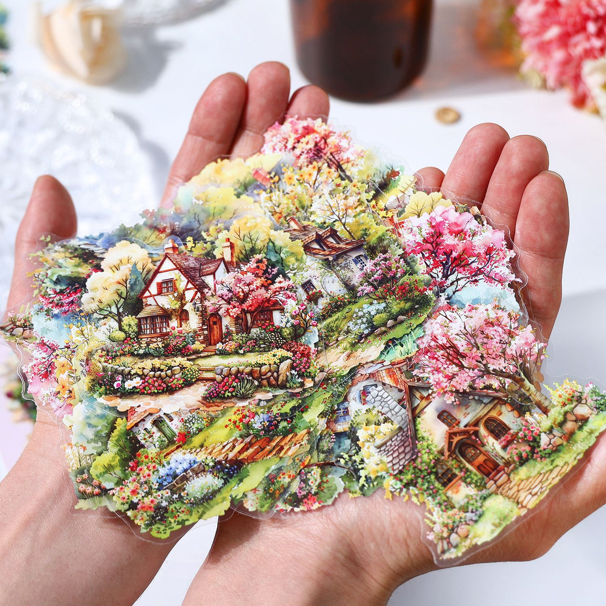 "Floral Springtime" PET Sticker Set 120 Sheets for DIY Projects & Crafting
