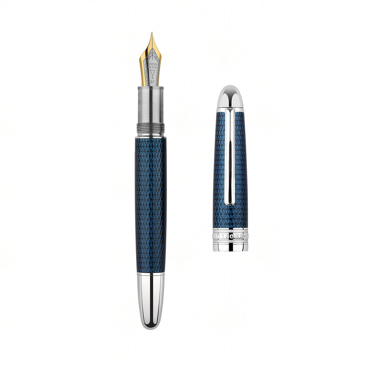 MAJOHN P136 Piston Fountain Pen | Twilight Blue Resin & Metal Body,Premium Gift EF 0.4mm