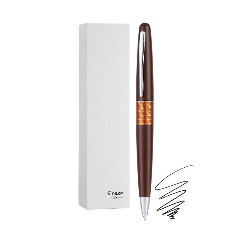 PILOT Cocoon Cha no Megumi Hybrid Ink Ballpoint Pen, 0.7 mm | Black Ink Brown