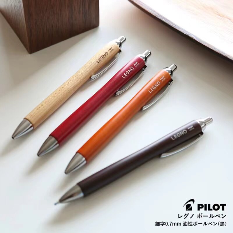 PILOT LEGNO Wood Ballpoint Pen | 0.7mm Japanese Oil-Based Ink
