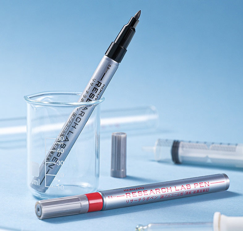 KOKUYO RESEARCH LAB PEN Alcohol-Resistant Marker Black and Red