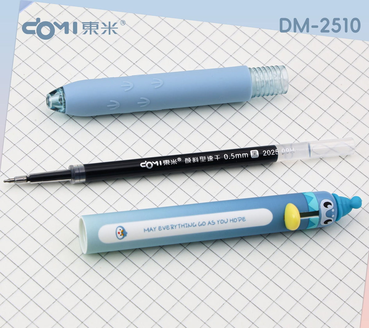 Cute Penguin Retractable Gel Pens 0.5mm Black Ink Set of 12 – Kawaii Fun
