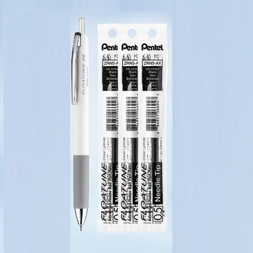 Pentel Floatune BZN205 Ballpoint Pen with 3 Refills 0.5mm Black