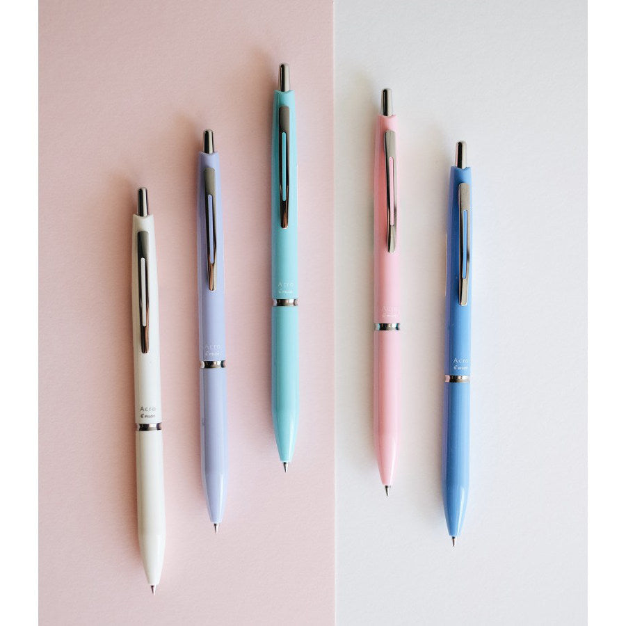 Pilot Acro Retractable Ballpoint Pen | 0.5mm Black | Hybrid Oil Ink | Vintage Resin Barrel