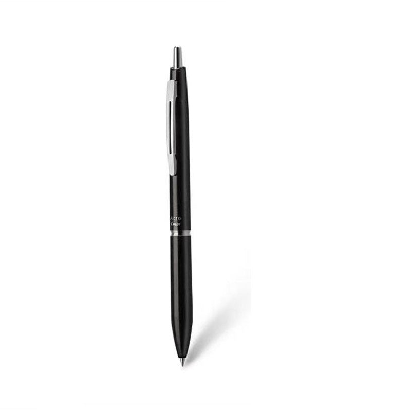 Pilot Acro Retractable Ballpoint Pen | 0.5mm Black | Hybrid Oil Ink | Vintage Resin Barrel Black
