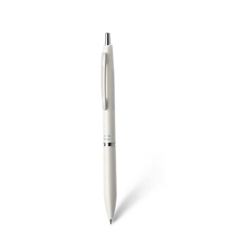 Pilot Acro Retractable Ballpoint Pen | 0.5mm Black | Hybrid Oil Ink | Vintage Resin Barrel White