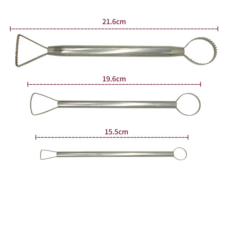 Pottery Trimming Loop Tool Set of 3 – Stainless Steel for Clay Sculpting & Wheel Throwing