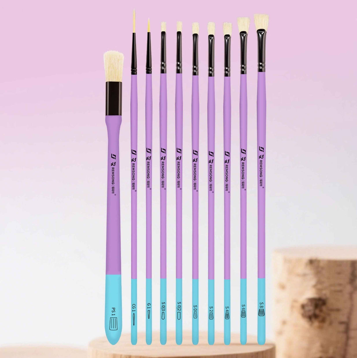 REMSONG Watercolor Brushes Professional Set 10 Pack
