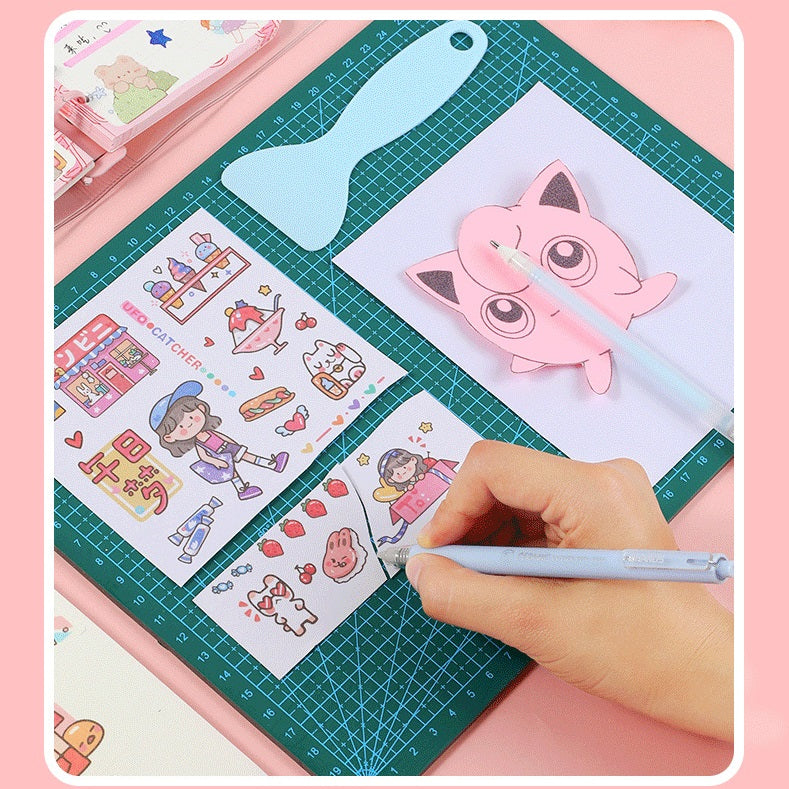 Scraper Craft Knife Pen and Glue Pen Set,4 Pack