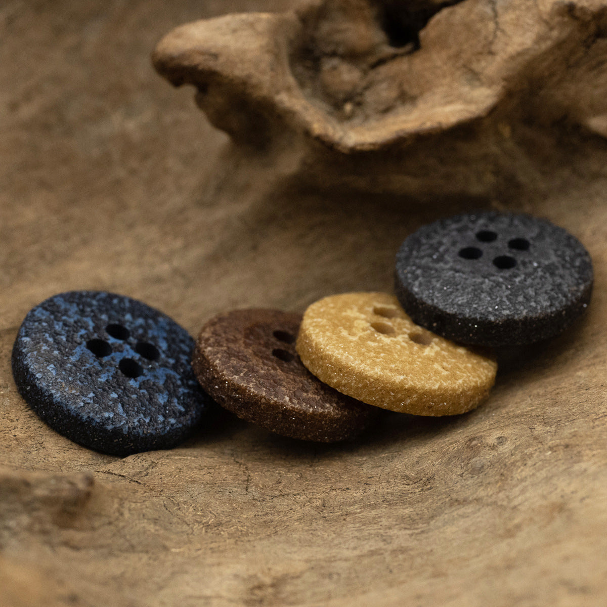 Distressed Textured Resin Buttons 50pcs
