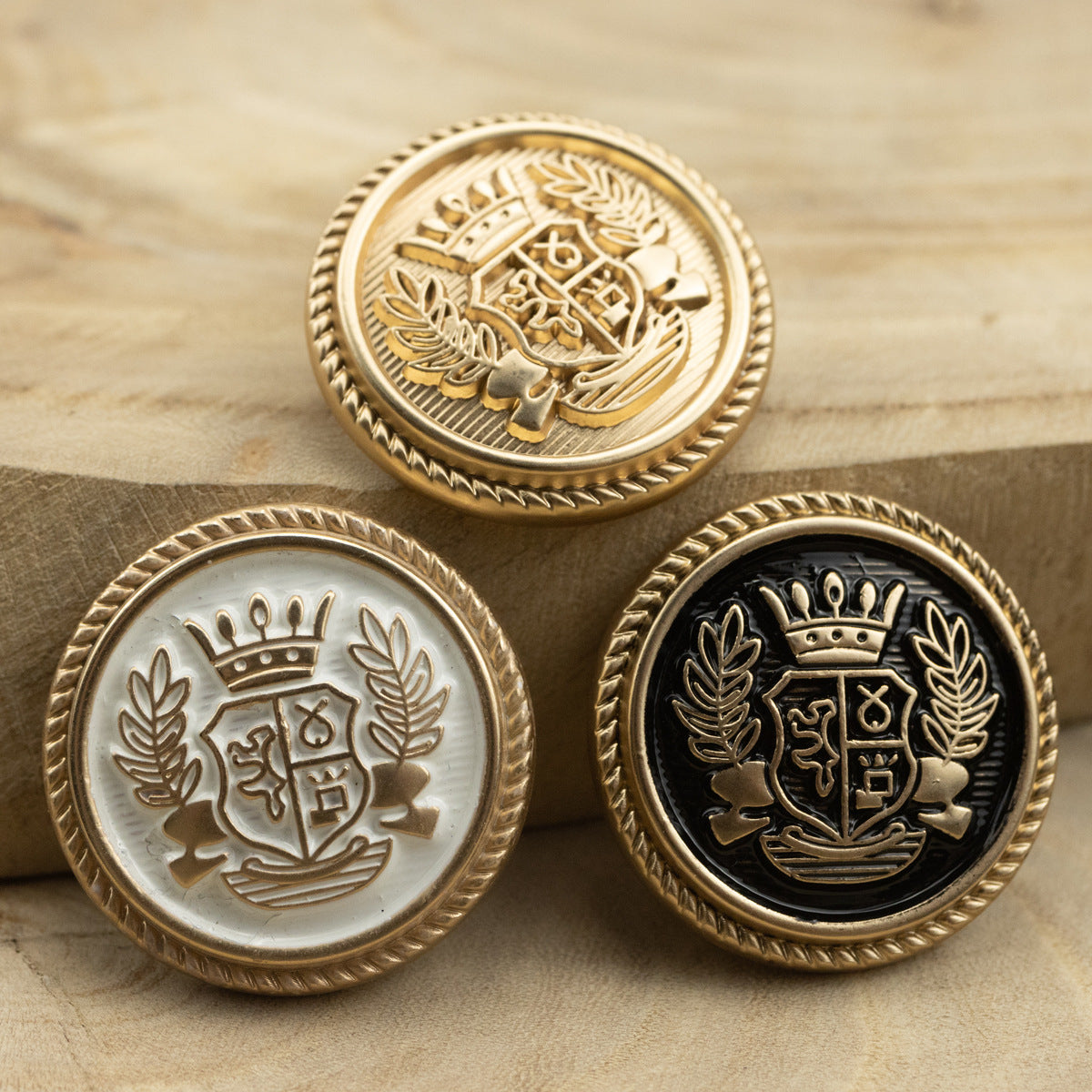British Wheat Crown Metal Shank Buttons for Suits 10pcs