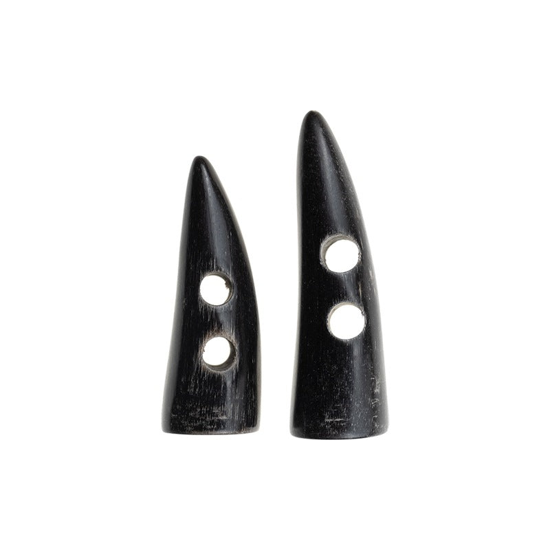 Black Natural Real Horn Toggle Buttons,5pcs 55mm
