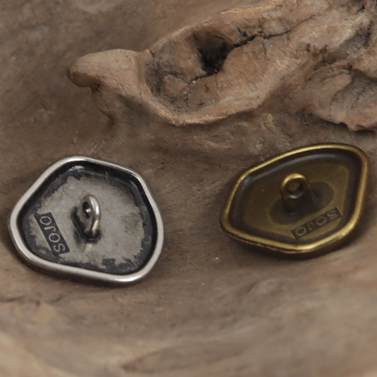 Irregular Vintage Shank Metal Buttons 10 Pack