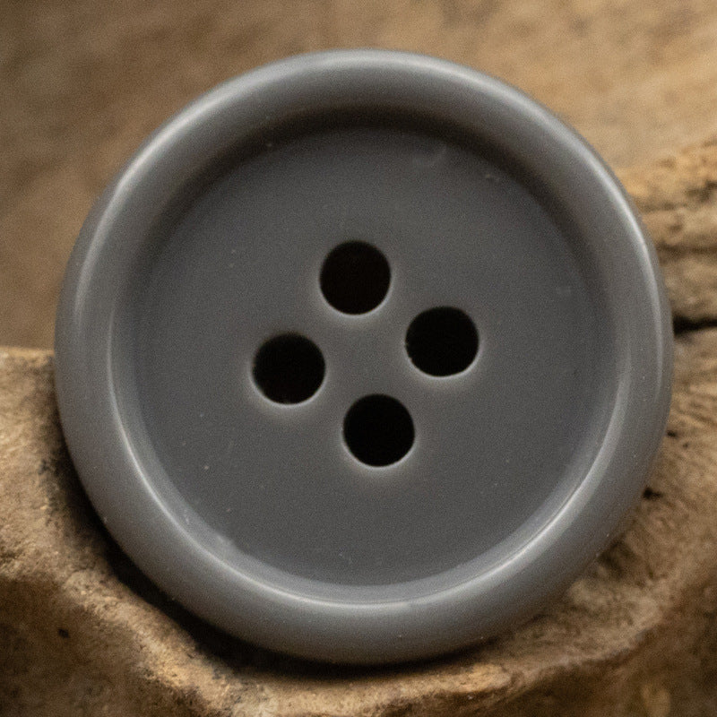Solid Color Suit Uniform Resin Buttons 100 Pack Dark Gray