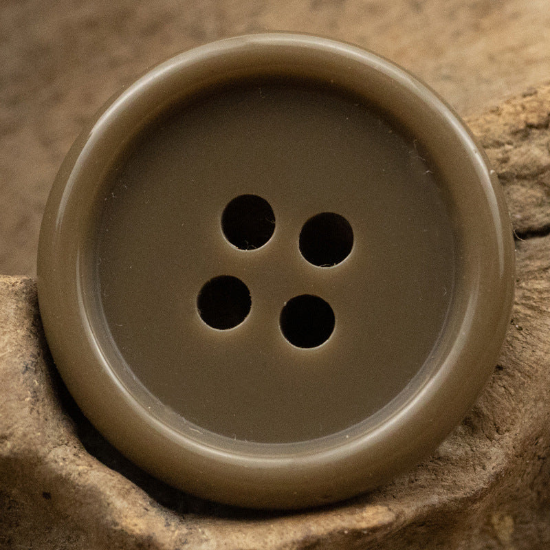 Solid Color Suit Uniform Resin Buttons 100 Pack Coffee