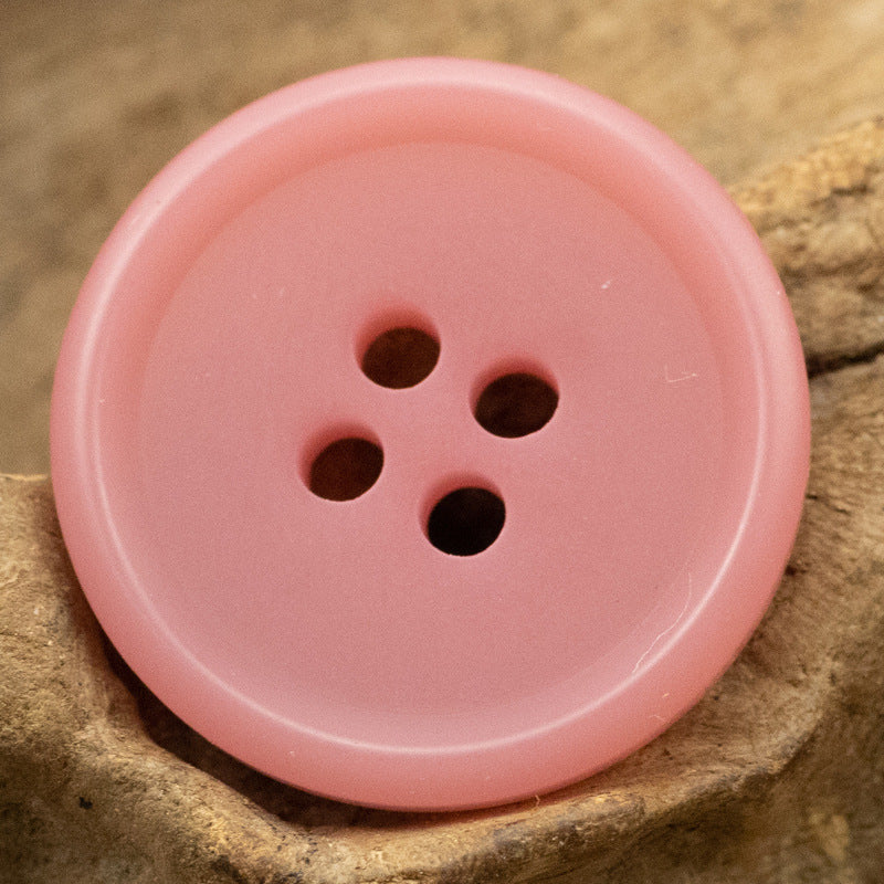 Pastel Color Resin Flat Buttons 20pcs Pink