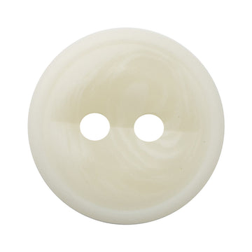 Thin-Edged White 2 Hole Resin Buttons Fish-Eye Shape 50pcs 12.5mm