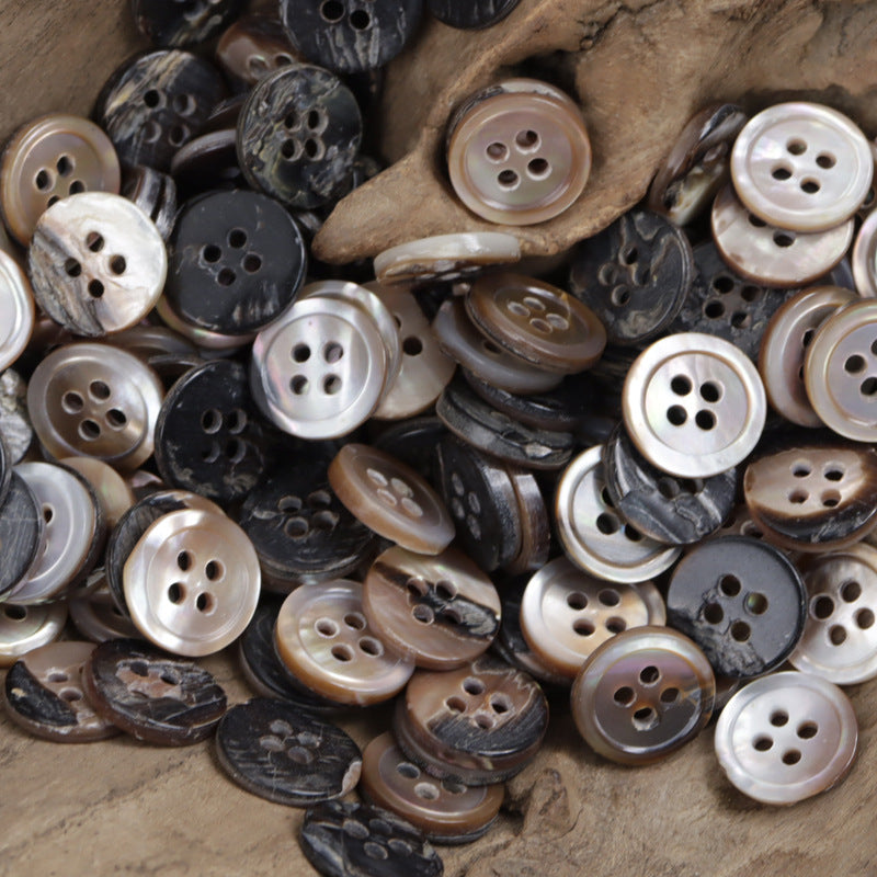 Natural Pink Mother of Pearl Buttons for Women's Commuter Tops 20pcs 4 Hole