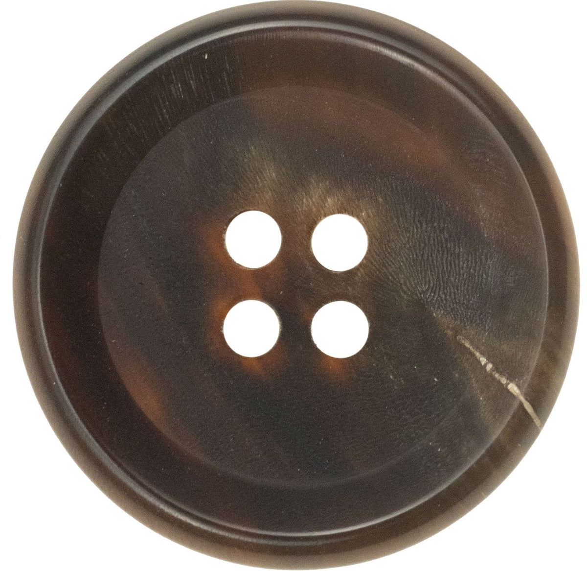 15-25mm Vintage Dark Coffee Black Genuine Horn Buttons 10pcs Coffee