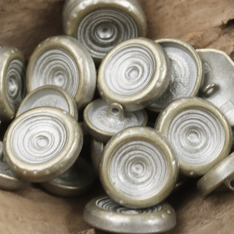 Antique Color Bowl-Shaped Shank Metal Buttons,10PCS Antique Pewter