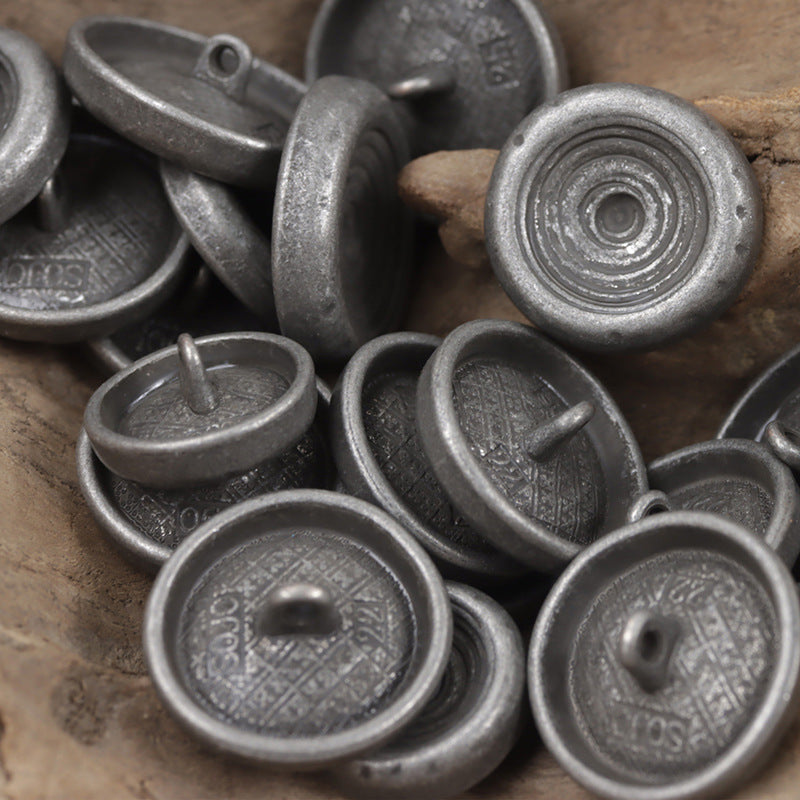 Antique Color Bowl-Shaped Shank Metal Buttons,10PCS Antique Silver