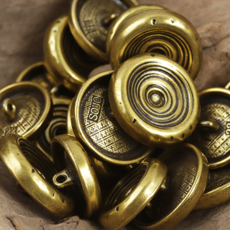 Antique Color Bowl-Shaped Shank Metal Buttons,10PCS Antique Bronze