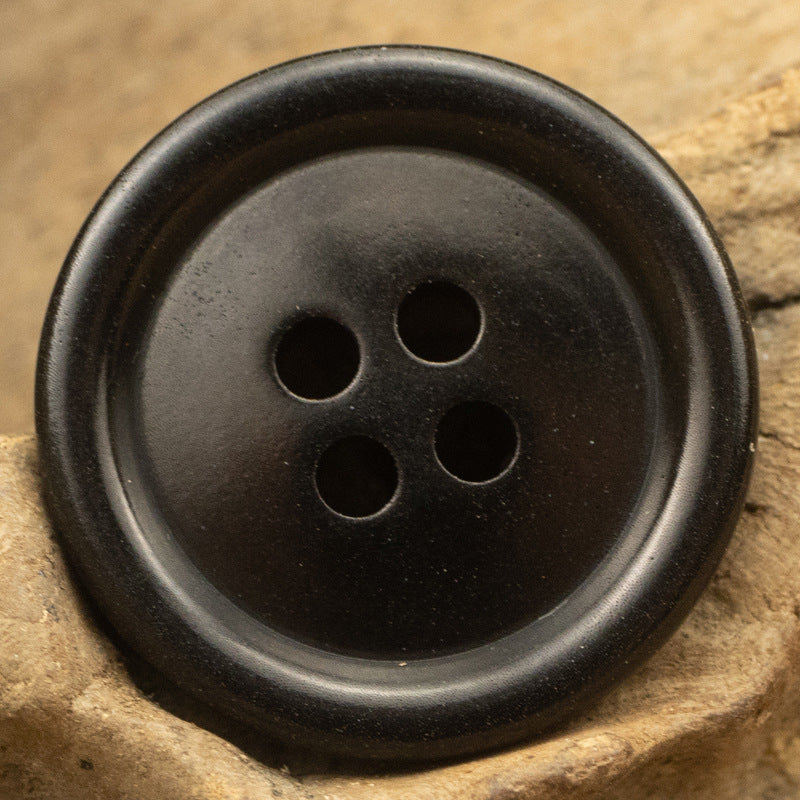Round Black Tagut Nut Buttons for Men's Women's Casual Suit - 10pcs C