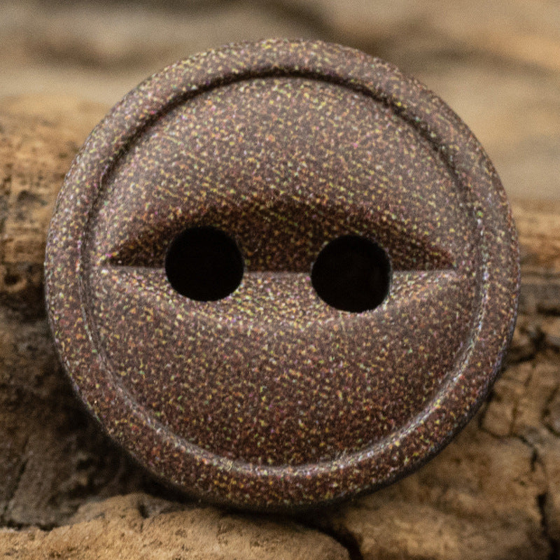 10/11.5mm Starry Gray Fish-Eye Resin Color-Printed Buttons 40pcs Coffee