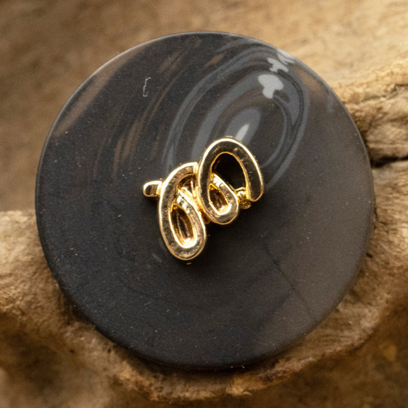 Resin and Metal Combination Buttons for Women's Jackets 10pcs Black
