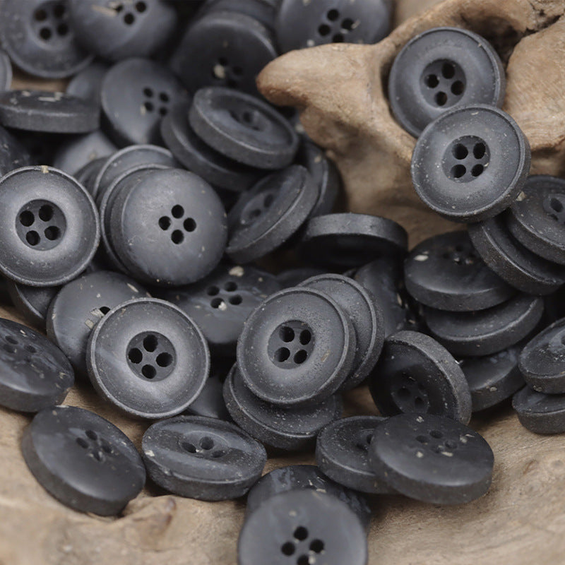 10/11.5/12.5mm Round 4 Hole Resin Buttons for Shirts 50 Pack
