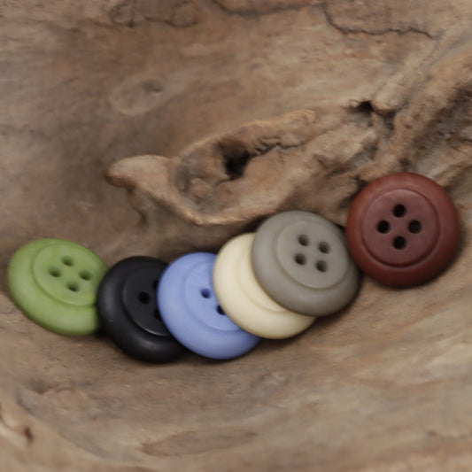 Natural Corozo Tagua Nut Buttons,Round Four-Hole,50pcs