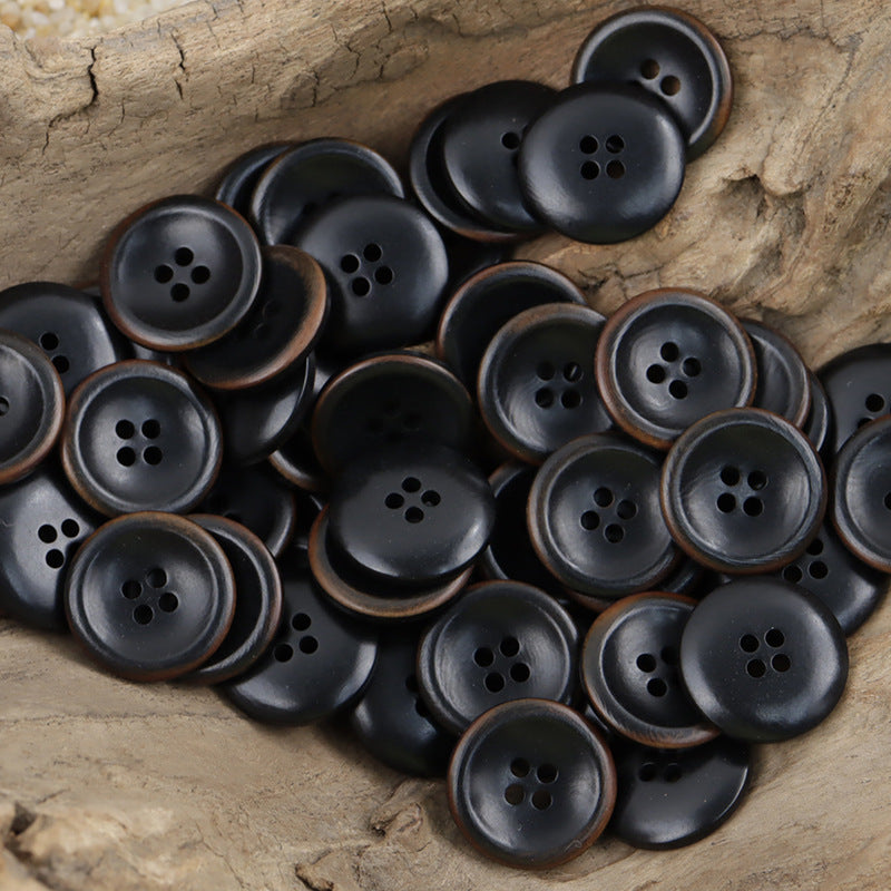 17.5mm Natural Fruit Buttons for Spring Children's Cardigans 40 Pack Black