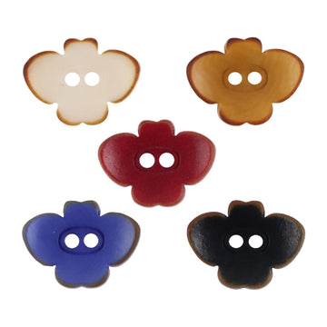 Butterfly-Shaped Tagut Nut Buttons for Children's Pajamas Dresses 10pcs