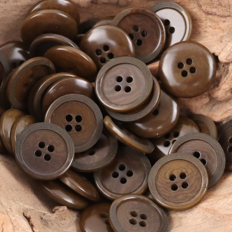 Green Natural Tagut Nut Buttons for Men's Formal Suits 10pcs Deep Coffee