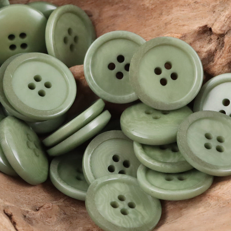 Green Natural Tagut Nut Buttons for Men's Formal Suits 10pcs Light Green