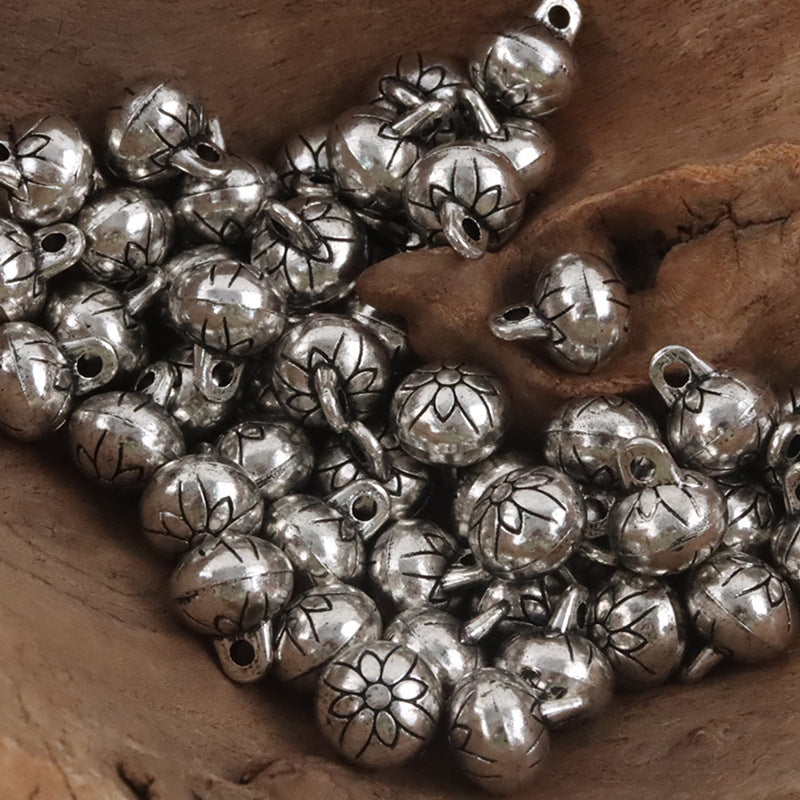 11.5mm Chinese Metal High-Foot Shank Buttons 10PCS Silver 2