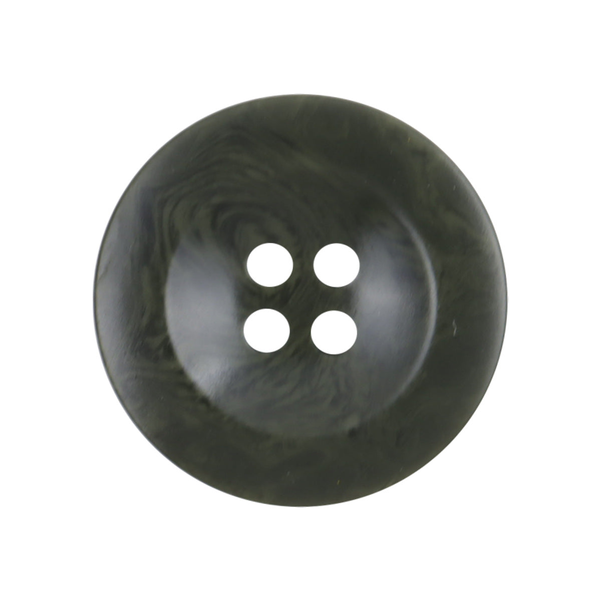 Wide-Edged Vintage Dark Green Resin Buttons,20pcs