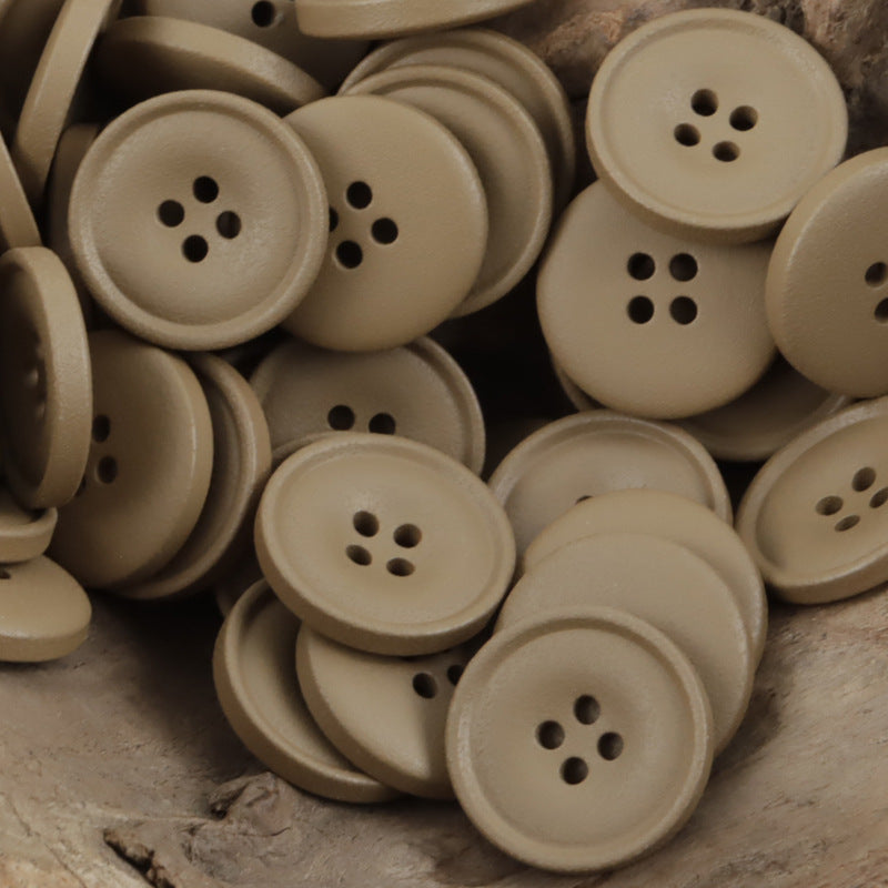 Matte Resin Coat Buttons 50 Pack Yellow