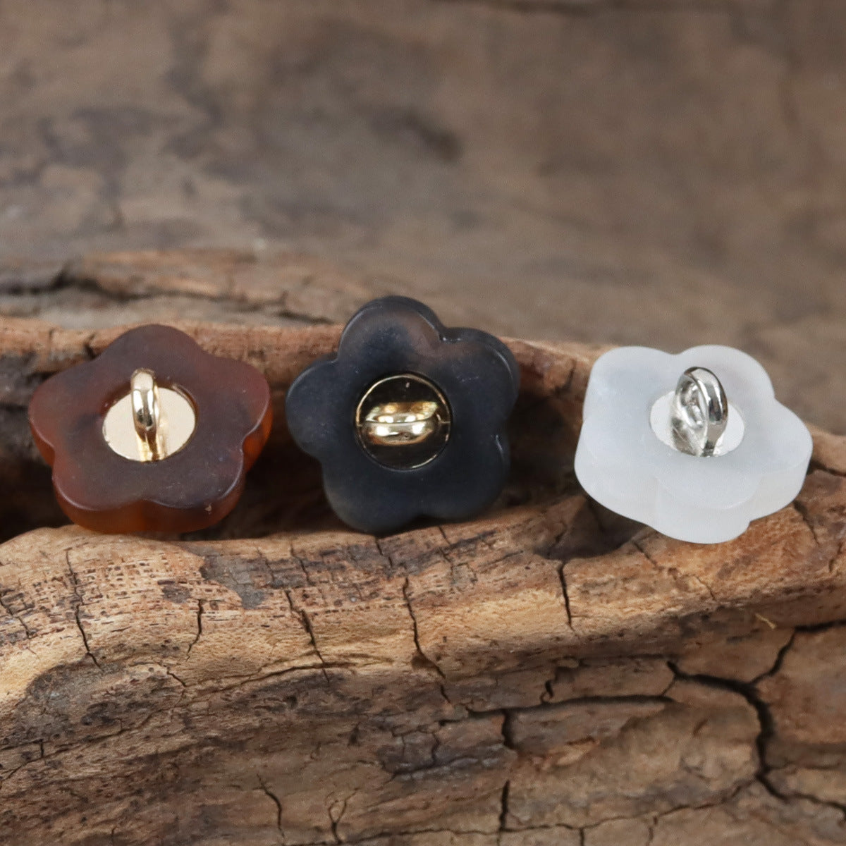13mm Plum Blossom Matte Resin Buttons for Children's Dress Cufflink 20pcs