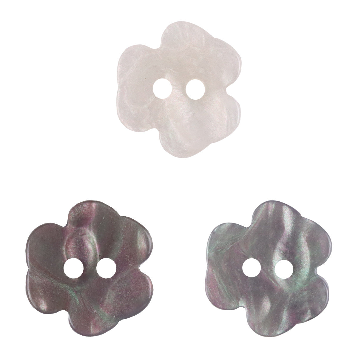 Cute Little Flower Two-Hole Resin Buttons 50 Pack
